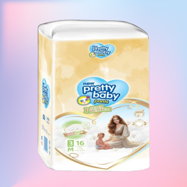 Pretty Baby Diaper Pants (M) 16 Pcs