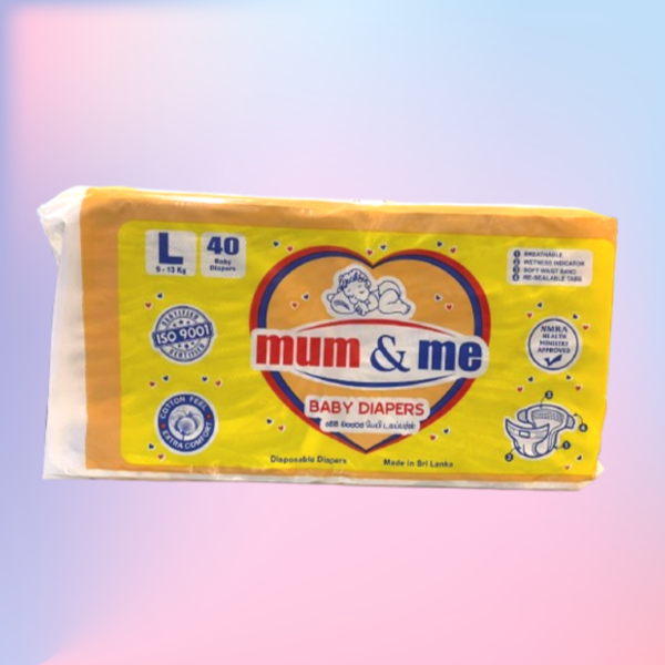 Mum & Me Baby Diaper (L) 40 Pcs