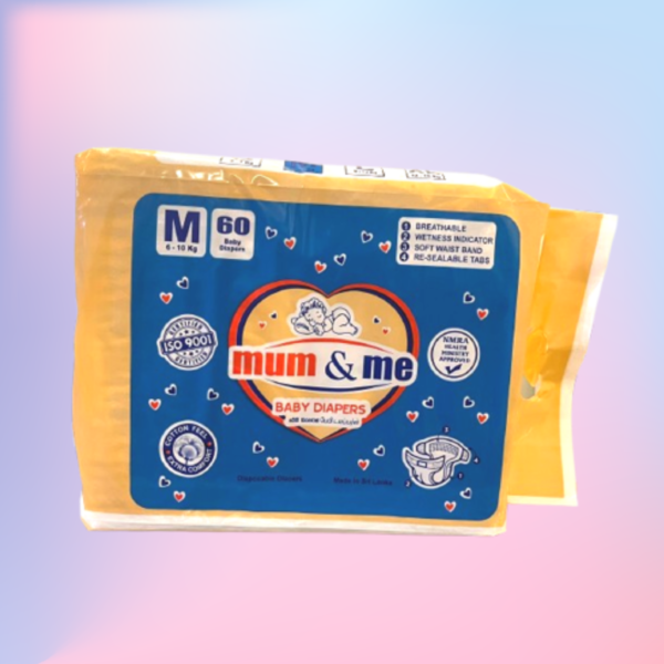 Mum & Me Baby Diaper (M) 60 Pcs