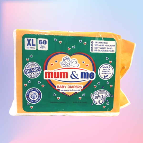 Mum & Me Baby Diaper (XL) 60 Pcs
