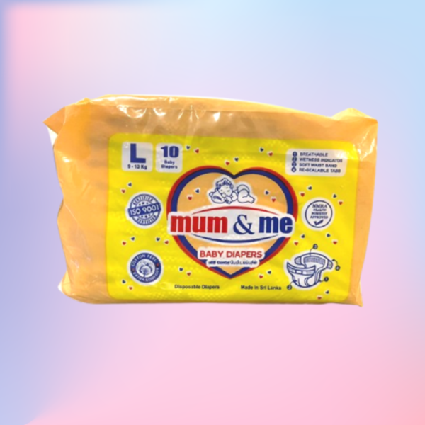 Mum & Me Baby Diaper (L) 10 Pcs