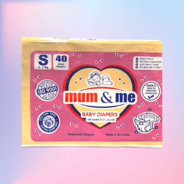 Mum & Me Baby Diaper (S) 40 Pcs