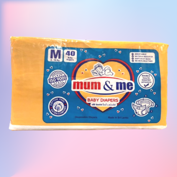Mum & Me Baby Diaper (M) 40 Pcs